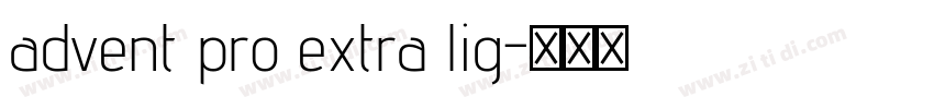 advent pro extra lig字体转换
